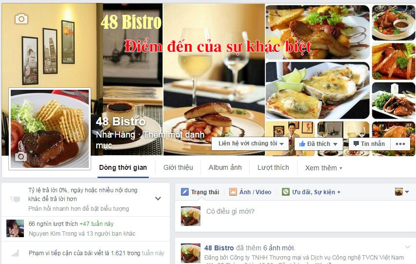 Quảng cáo Facebook - Nhà hàng 48 Bistro